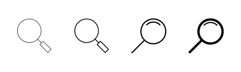 Search icon vector isolated on white background. Glass vector icon. search magnifying glass icon. Find