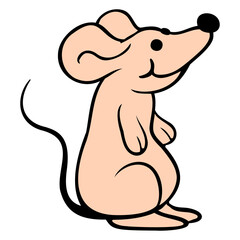 Mouse Mouse Cute Little Rat Rodent Friendly Sweet Design Lover Art Vector Illustration Card T-Shirt Poster Sticker Graphic Print Decorative Drawing Isolated Logo Decoration Symbol Creative Cool Style
