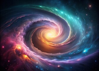 Obraz premium Minimalist Cosmic Swirl: Abstract Galaxy Photography