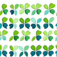 Obraz premium Seamless pattern of green leaves in various shades, creating fresh and vibrant look. Perfect for nature themed designs