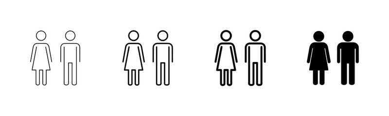 Man and woman icon vector isolated on white background. male and female symbol