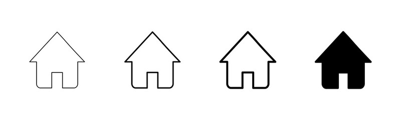 Fototapeta premium Home icon vector isolated on white background. House vector icon. Address