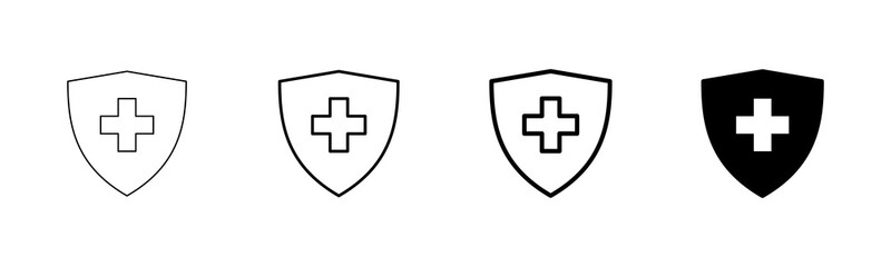 Obraz premium Health insurance icon vector isolated on white background. Insurance health document icon
