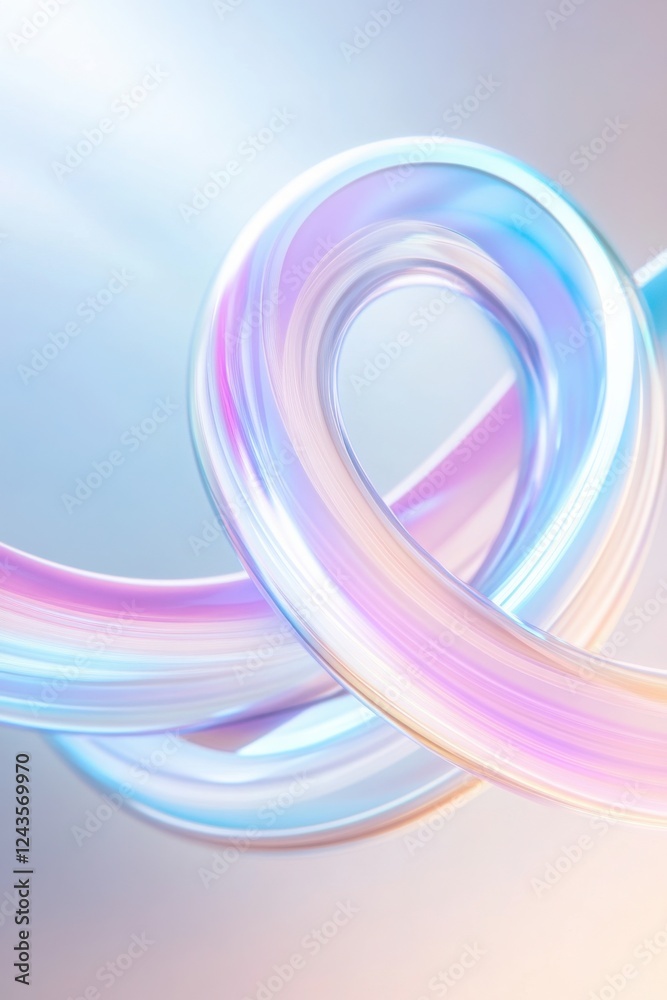 Poster pastel colored swirls intertwine, creating a mesmerizing visual experience with smooth curves and gr
