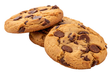 Baking chocolate chip cookies cozy kitchen treats made at home isolated on transparent background