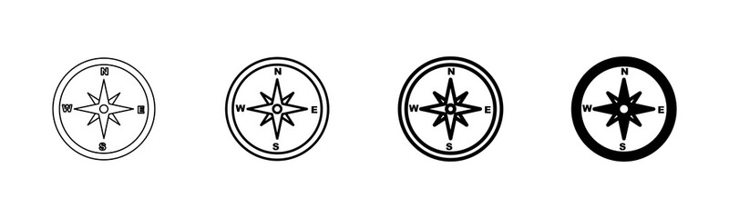 Obraz premium Compass icon vector isolated on white background. Compass vector icon