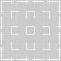 Seamless geometric pattern with squares on a gray background