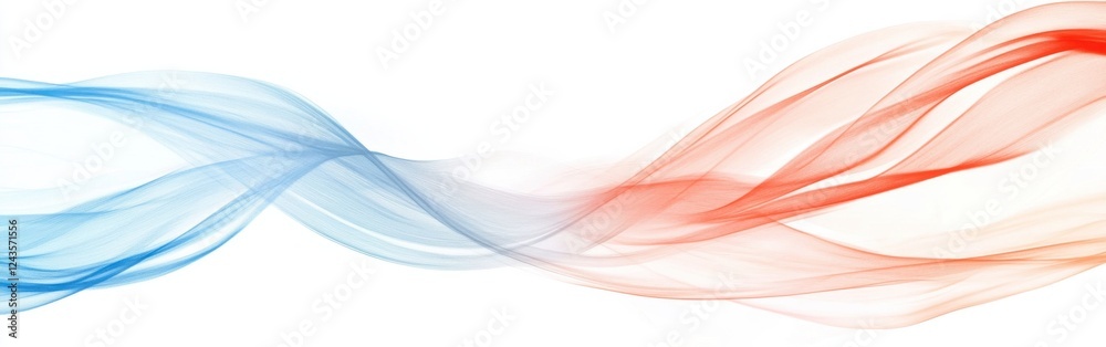 Poster elegant pastel coral and blue arcs create a flowing design in soft pencil strokes for artistic expre