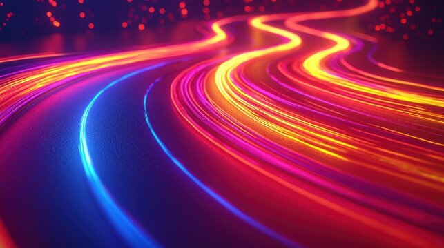 Abstract view of turbulent wires, with jagged and erratic lines, glowing elements, and energy fluxes, representing the unsteady flow of data, power, and signals in interconnected systems.