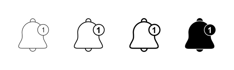 Bell Icon vector isolated on white background. Notification symbol. Bell vector icon