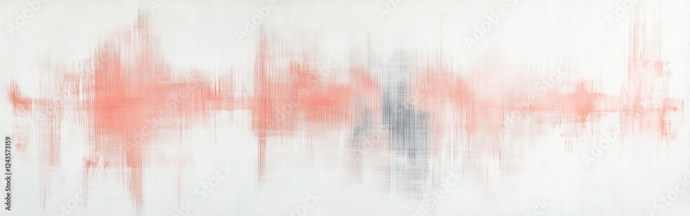 Poster Clean white canvas with faint pink and gray pencil strokes creating an abstract design