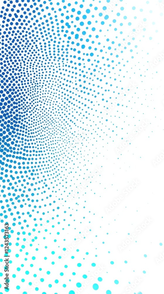 Leinwandbilder Bright cyan transitions into electric blue creating a vibrant pattern of dots and gradients across the canvas