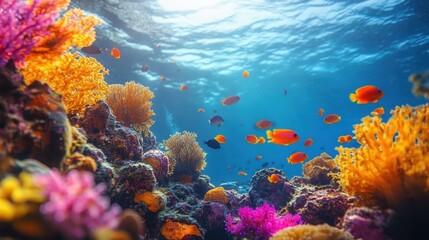 Obraz premium Beautiful coral reef underwater