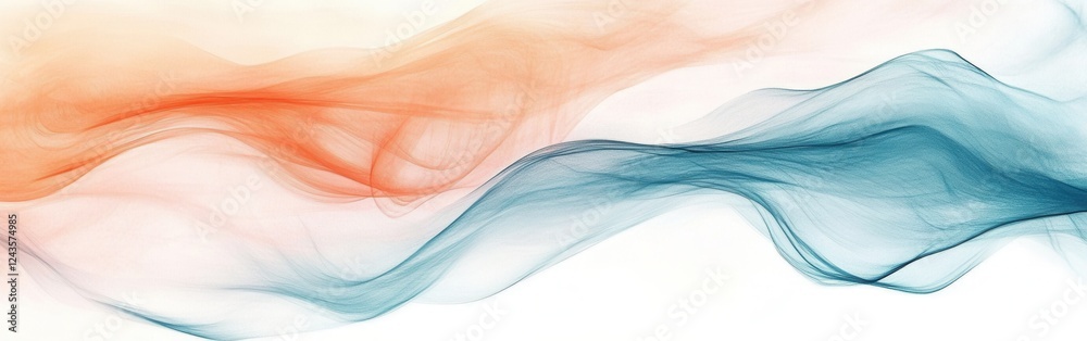 Aufkleber Abstract pencil strokes create colorful washes with repeating patterns in fluid motion across the canvas, showcasing an elegant interplay of colors