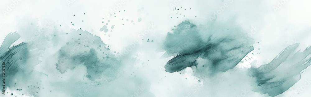 Poster abstract pencil strokes in muted mint create a calming atmosphere with soft textures and subtle deta