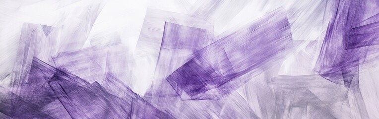 Chaotic abstract pencil strokes create dynamic textures in shades of purple on a light background