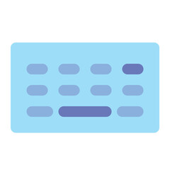 Modern keyboard flat icon