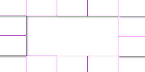 Fototapeta premium Simple Square cube box plate board on white wall background. 3d rendering. Multiple Horizontal Business Card Modern Mockup for Branding Presentation, Corporate Identity, Advertising, Graphic design.