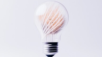 Unique Light Bulb with Artistic Brush Design for Creative Illumination
