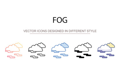 Fog icon design with white background stock illustration