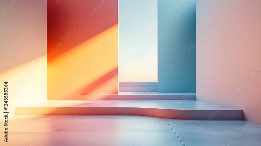 Poster smooth abstract background featuring a refined gradient blending effect soft muted noise overlays an