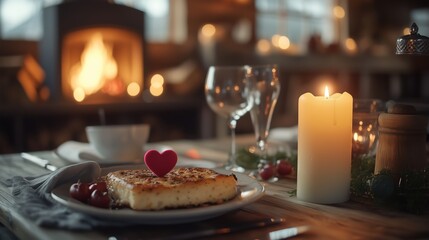 Naklejka premium Romantic Candlelight Dinner