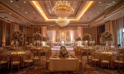 Elegant Malay Wedding Planner Focusing on Luxury and Detail for a Stunning Ballroom Experience