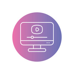 Live Streaming icon vector stock illustration