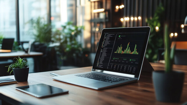 A visually engaging workspace with a digital clock showing time spent on SEO tasks