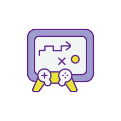 Game Strategy icon vector stock illustration