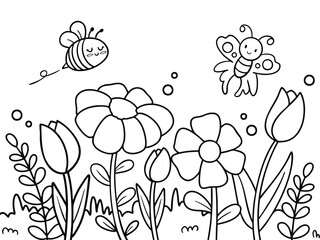 Cute Spring Coloring Pages For Toddlers
