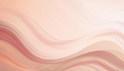 Obraz premium flowing abstract peach gradient waves for minimal background design, soft curves with line texture for decor and presentation