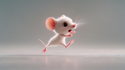 Animated Cartoon Mouse or Rat Running in Loop - 3D Character
