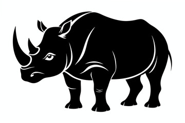 rhino  silhouette vector