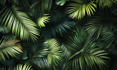 Palm Leaves Jungle Background for an Eco-Friendly Post with Natural Elements
