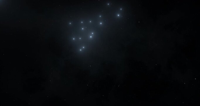 Lupus constellation in the outer space