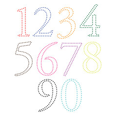 Colorful learning number tracing counting collection