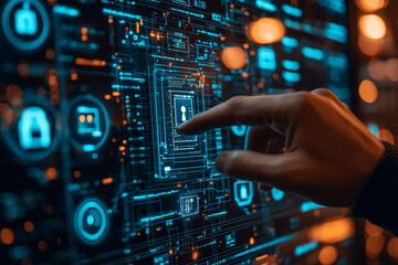 Fototapeta premium Securing digital identity cyber hygiene practices in tech spaces