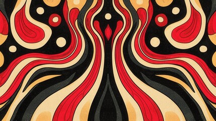 Abstract Colorful Swirls and Curves in Vibrant Art Design