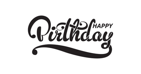 Happy birthday text design. Suitable for decorative gift design on your card