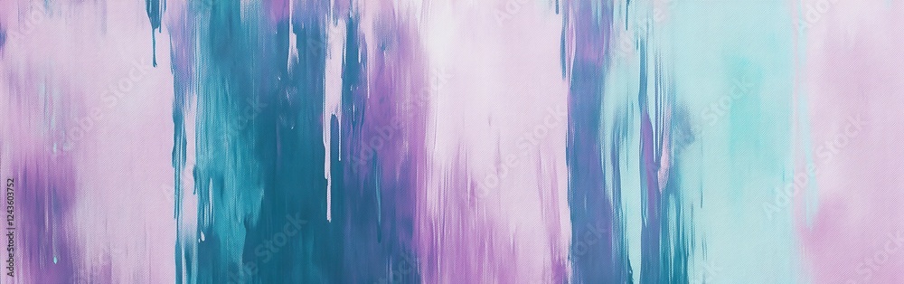 Poster Soft pencil strokes create a calming abstract background in shades of teal and lavender with hints of white