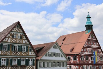 Obraz premium Blick in die Altstadt von Backnang in Baden-Württemberg 