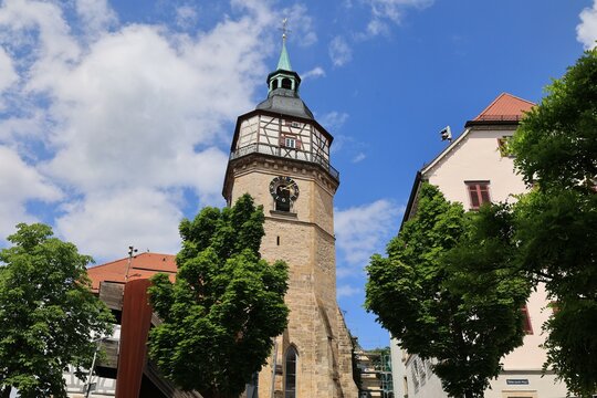 Blick in die Altstadt von Backnang in Baden-W&uuml;rttemberg	