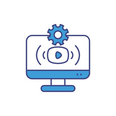 Streaming Setup icon vector stock illustration