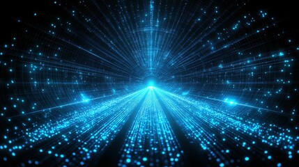 Fototapeta premium A sleek and abstract wire network connection design with glowing lines and points, showcasing the complexity and power of modern digital communication and data transfer.