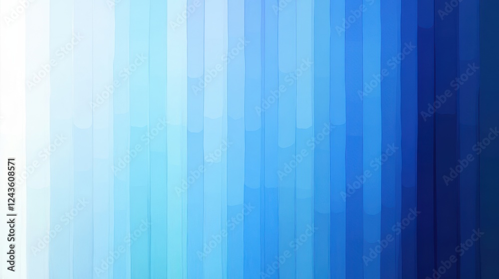 Poster Gradient pencil strokes background showcasing a range of blue shades creating a calm and soothing atmosphere