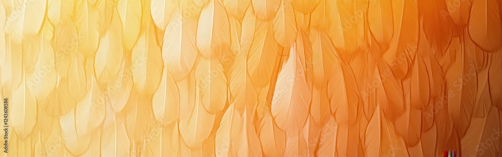 Poster Gradient pencil strokes create a vibrant background with warm tones blending seamlessly in a creative workspace