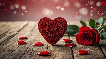 valentines day background with hearts