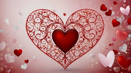 valentine background with hearts