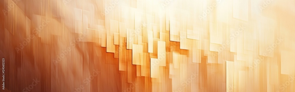 Fototapete Gradient abstract background featuring muted amber tones with a smooth, flowing texture created by layered forms